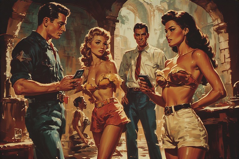 1970s vintage pulp art Es el p 3