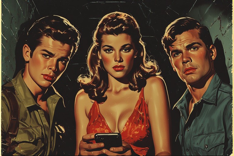 1970s vintage pulp art Es el p 4